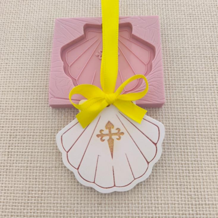 Molde em silicone -Concha "caminhos Santiago"