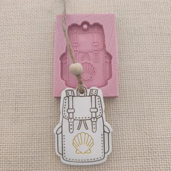 Molde em silicone -Mochila "caminhos Santiago"