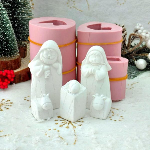 Molde em silicone - Presépio 3 peças, Ref. 1330 - 3D - Image 2