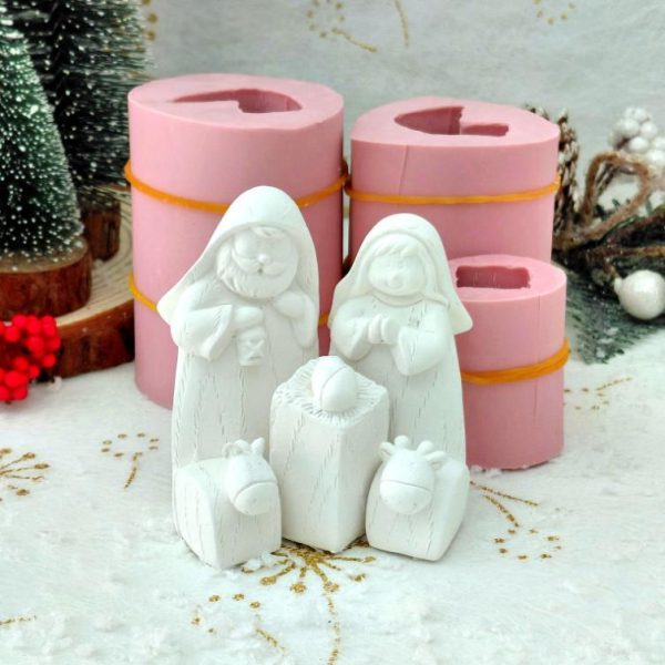Molde em silicone - Presépio 3 peças, Ref. 1330 - 3D