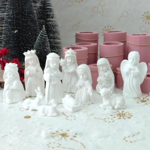 Molde em silicone - Presépio 11 peças, Ref. 1344 - 3D