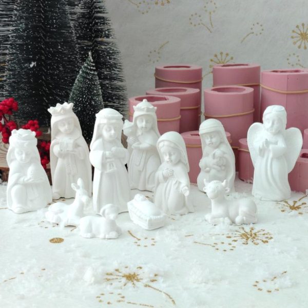 Molde em silicone - Presépio 11 peças, Ref. 1344 - 3D