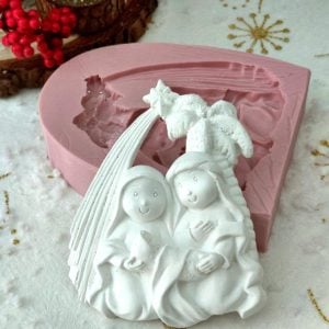 Molde em silicone - Presépio plano, Ref. 1357