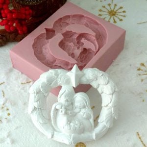 Molde em silicone - Presépio plano, Ref. 1358