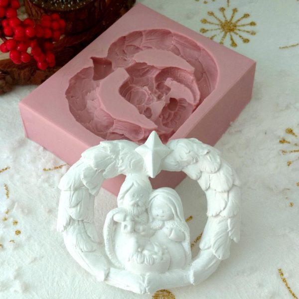 Molde em silicone - Presépio plano, Ref. 1358