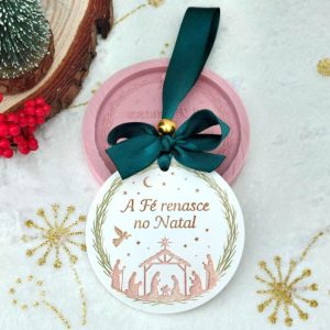Molde em silicone - A fé renasce no Natal
