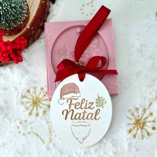 Molde em silicone - Feliz Natal, Ref. 1379