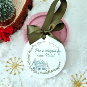 Molde em silicone - Paz e alegria neste Natal