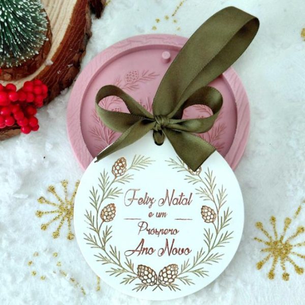 Molde em silicone - Feliz Natal e um Próspero Ano Novo
