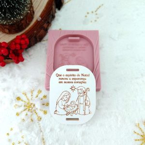 Molde em silicone - Etiqueta espírito Natal