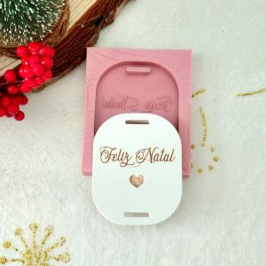 Molde em silicone -Etiqueta - Feliz Natal