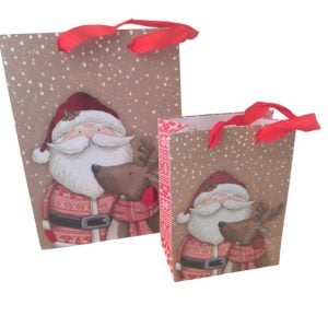 Saco de Papel Natalício - Pai Natal