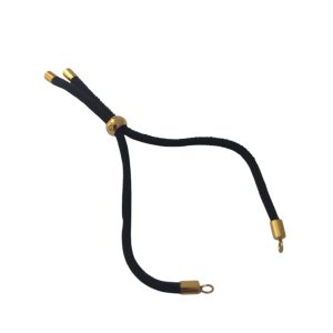 Pulseira em aço inoxidável- Preto/dourado
