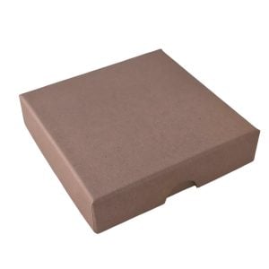 Caixa cartão forrado - Kraft (10x10x2,5cm)
