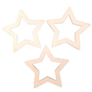 Aplicação em madeira - Estrelas vazadas