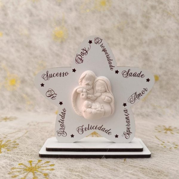 Base com apoio em mdf branco - Estrela *PRÉ-VENDA* - Image 2