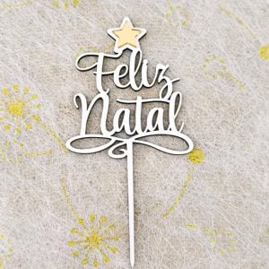 Espeto em mdf - Feliz Natal