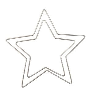 Aro em metal - Estrela - Prateado