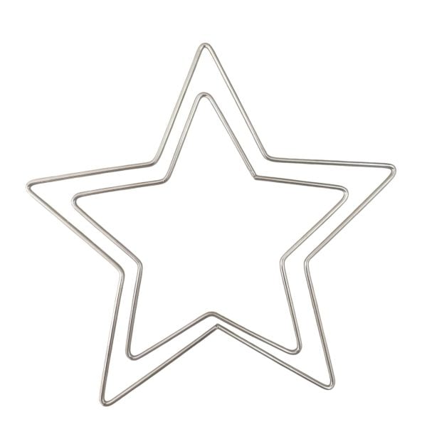 Aro em metal - Estrela - Prateado