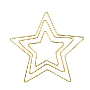 Aro em metal - Estrela - Dourado