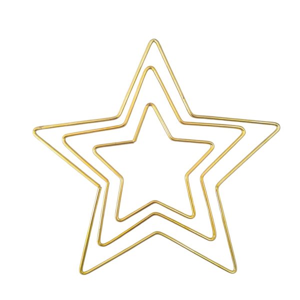 Aro em metal - Estrela - Dourado
