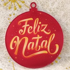 Bola Natal em acrílico - Feliz Natal