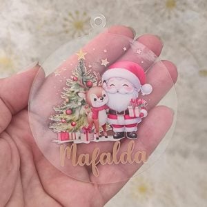 Bola Natal em acrílico - Personaliza o nome