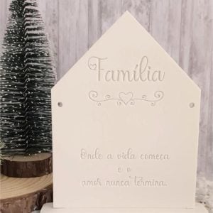 Molde em silicone - Placa com base- Família (furos laterais)