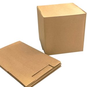Caixa cartolina - Kraft - 14x14cm-PACK 4 UNID