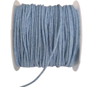 Fio de algodão encerado-1 mm- Azul claro