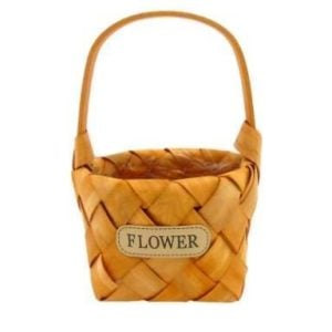 Cesto redondo c/Asa Castanho 15X15X22CM