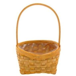 Cesto Oval c/Asa Castanho 18X15X26CM