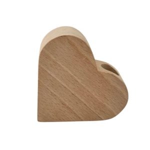 Coração em madeira com furo