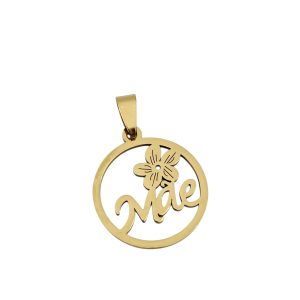 Medalha em aço inoxidável - Mãe (dourado)