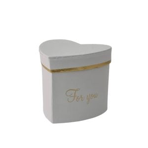 Caixa cartão Coração - Branca -Peq