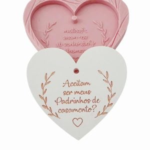 Molde em silicone - Aceitam ser meus padrinhos de Casamento