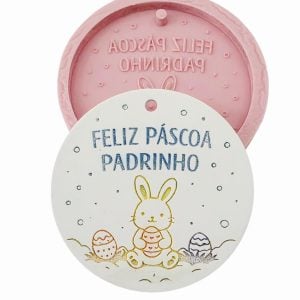 Molde em silicone - Feliz Páscoa Padrinho