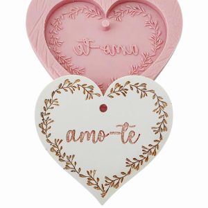 Molde em silicone - Coração Amo-te