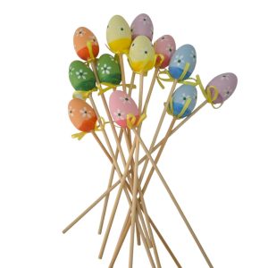 Espetos ovos coloridos em pvc