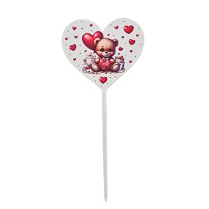 Espeto em mdf - Ursinho, I love you