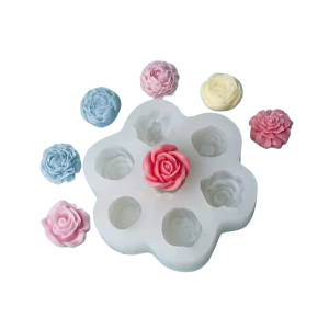 Molde em silicone, 7 flores