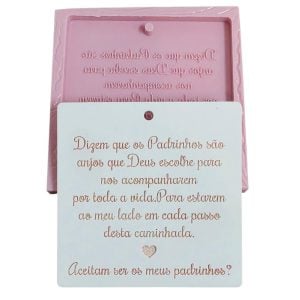 Molde em silicone - Convite Padrinhos