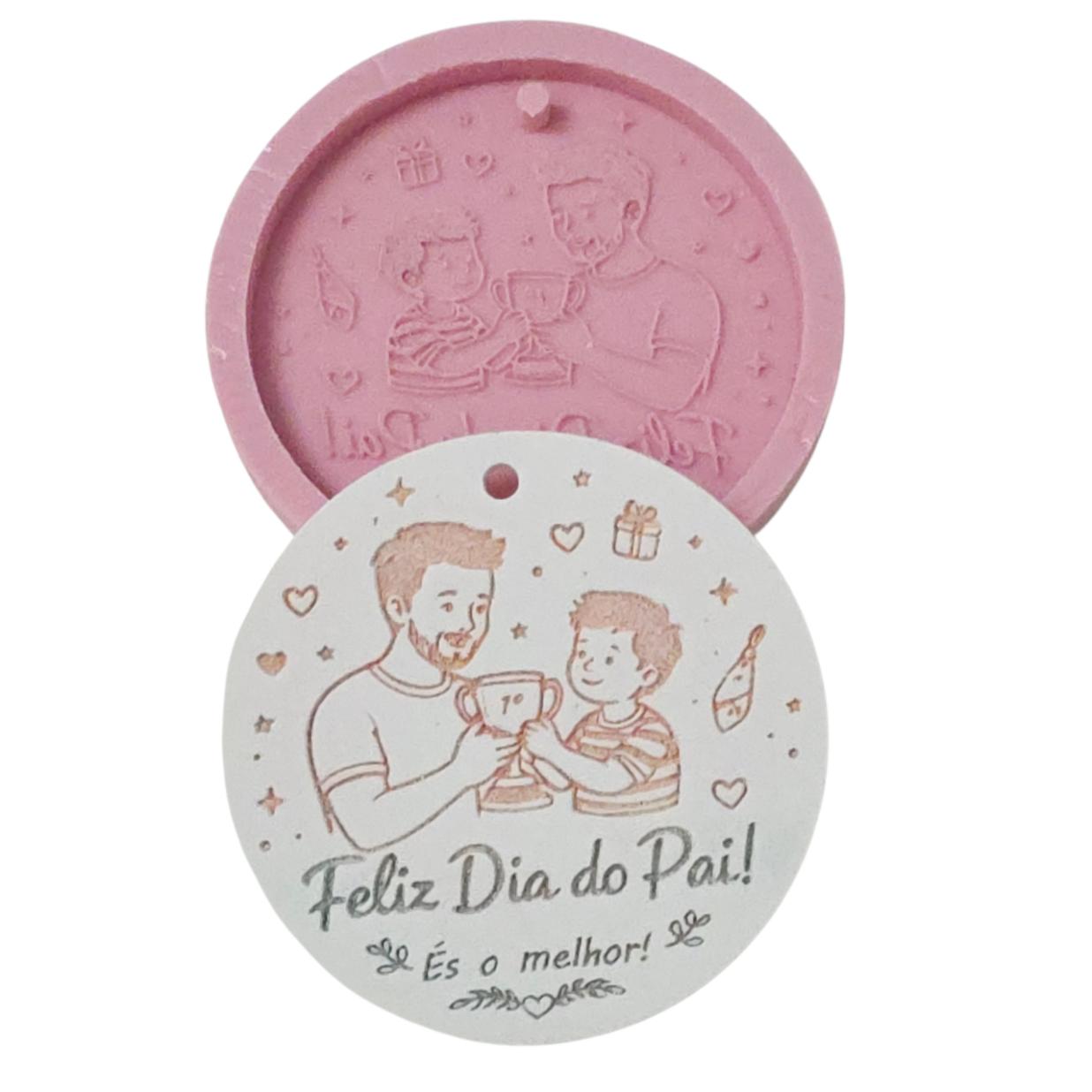 Molde em silicone - Feliz dia do Pai "És o melhor"