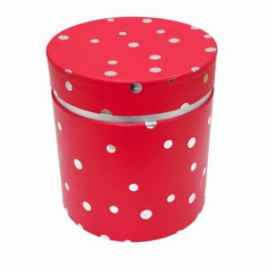 Caixa cartão redonda - Vermelha (Grande)