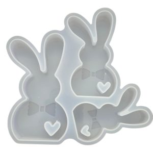 Molde em silicone, 3 Coelhinhos