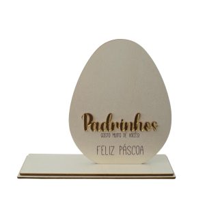 Ovo c/ base - Feliz Páscoa - Padrinhos