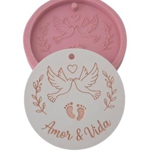 Molde em silicone - Amor & Vida