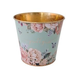 Vaso em metal - Flores (modelo 2)