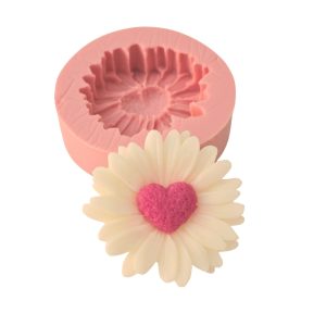 Molde em silicone - Margarida "coração"