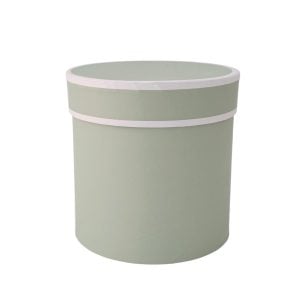 Caixa cartão redonda -Verde - Lista branca